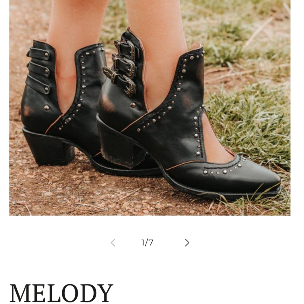 NWT! FreeBird Melody Stylish Black Leather Women's Ankle Boots Size 10 - Picture 4 of 4